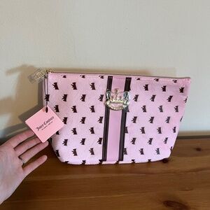 Juicy Couture printed pink toiletry bag